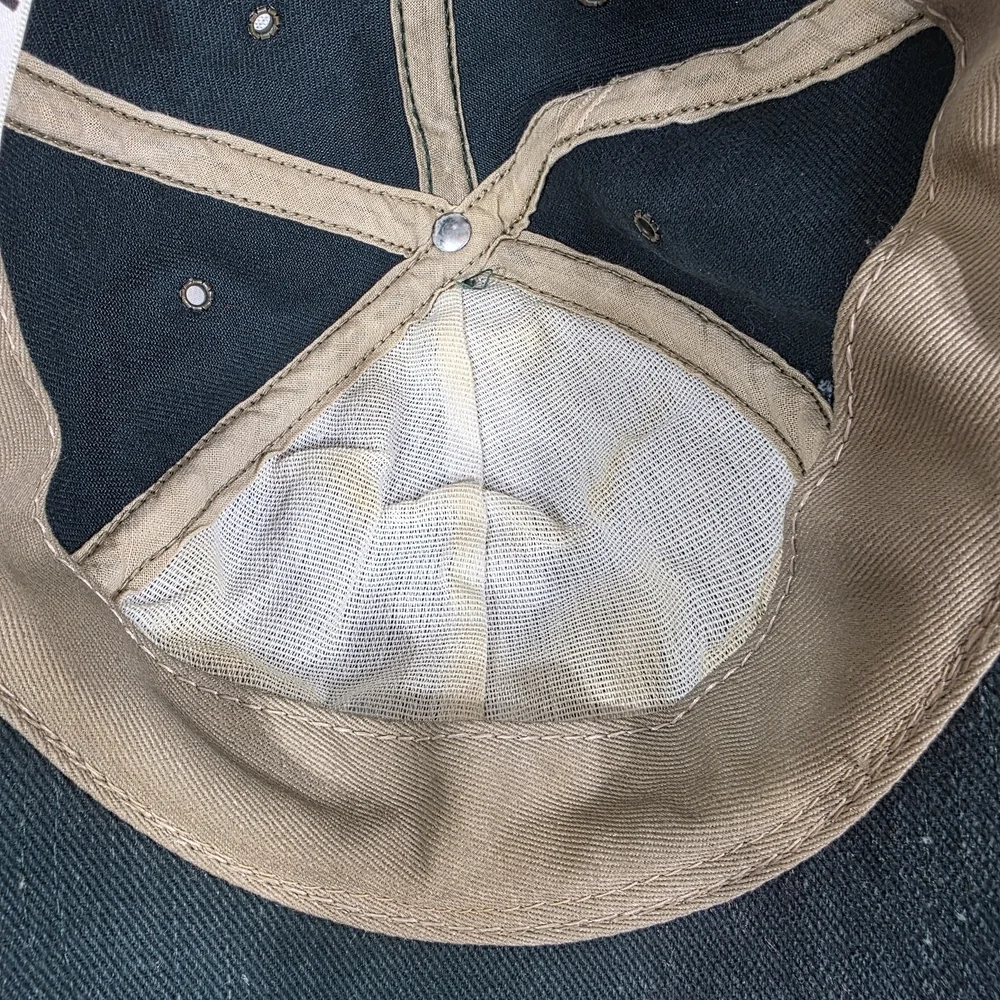 Goofy’s Hat Co. Vintage Strapback “M” Logo Hat – USA Made – Green & Brown